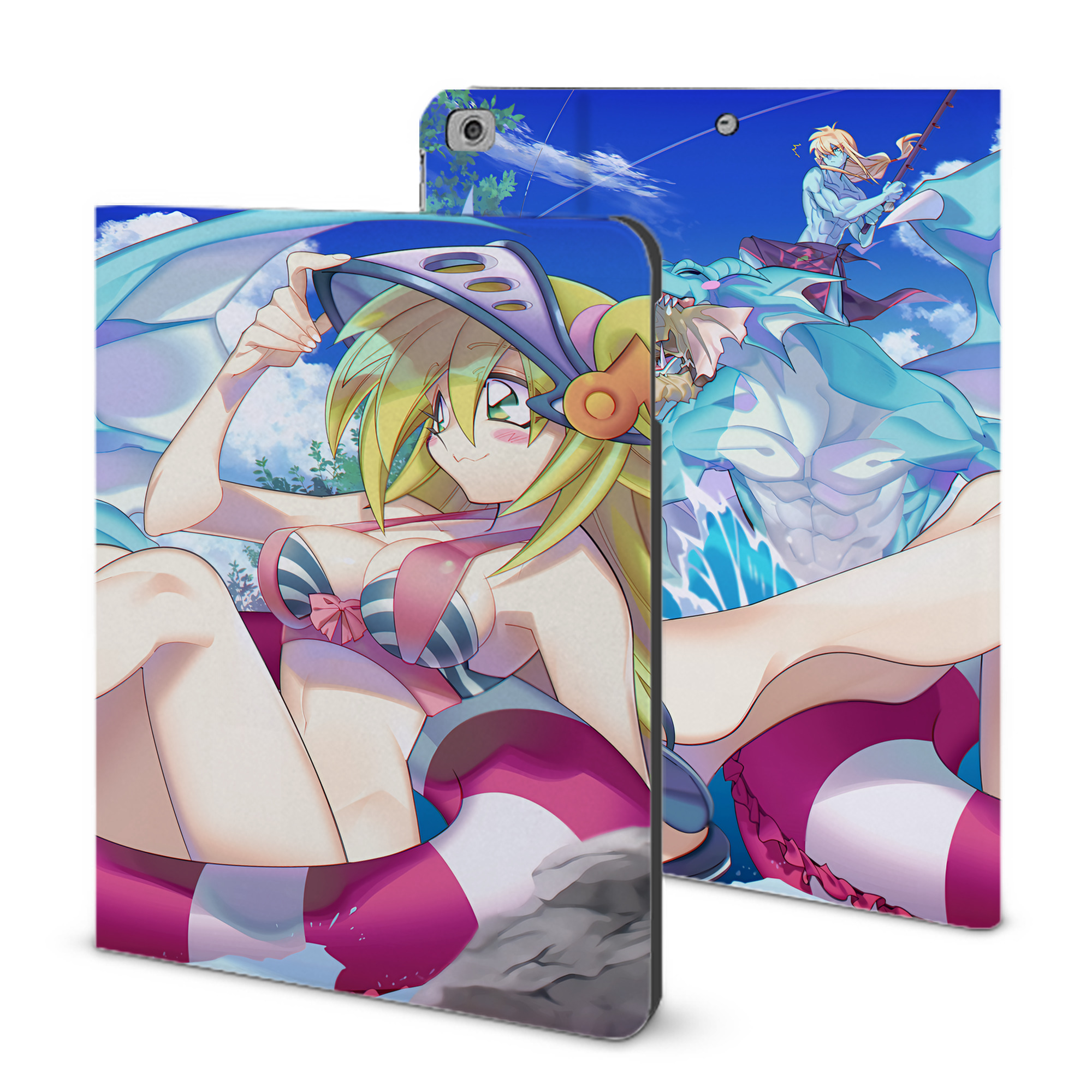 （画像用） 遊☆戯☆王 Yu-Gi-Oh! IPad ケース ブック型 PUレザー TPU 耐衝撃 軽量 薄型 ペン収納なし 全面保護 IPad 各モデル対応